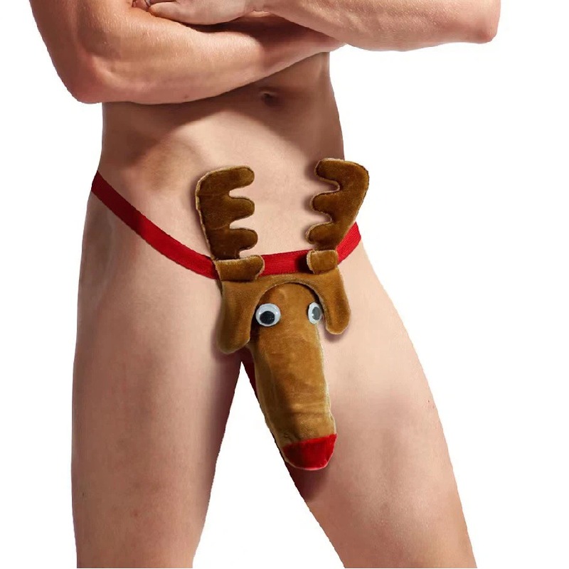 Christmas Reindeer Men's G-String Lingerie